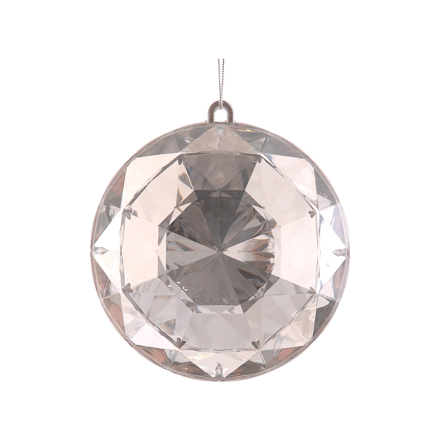 Ornament pentru brad, Jewel Cushion Cut, argintiu, 10 cm - SIMONA'S CHRISTMAS