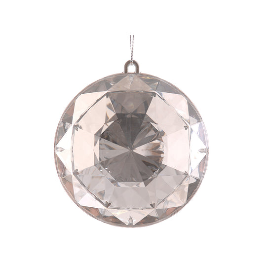 Ornament pentru brad, Jewel Cushion Cut, argintiu, 10 cm - SIMONA'S CHRISTMAS