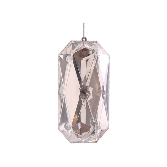 Ornament pentru brad, Jewel Emerald Cut, argintiu, 19 cm - SIMONA'S CHRISTMAS