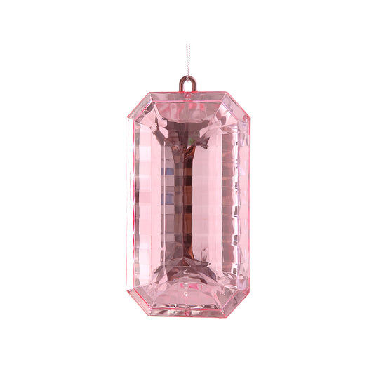 Ornament pentru brad, Jewel Emerald Cut, roz, 15 cm - SIMONA'S CHRISTMAS