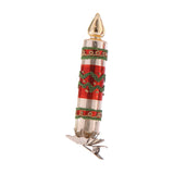 Ornament pentru brad, Lumanare, rosu/auriu/verde, 13 cm - SIMONA'S CHRISTMAS