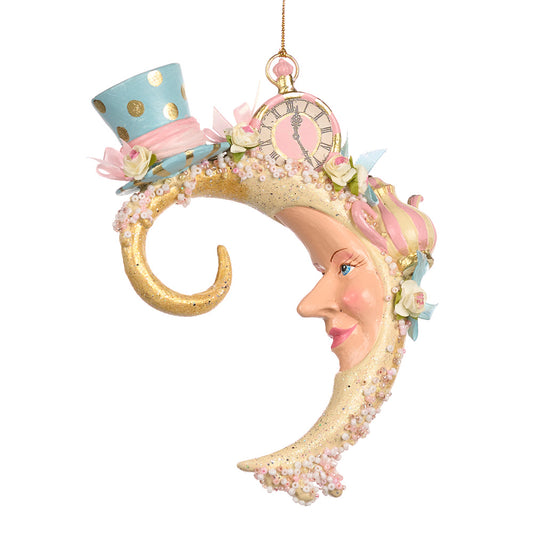 Ornament pentru brad, Luna Candy, crem/roz, 18 cm, SIMONA'S CHRISTMAS