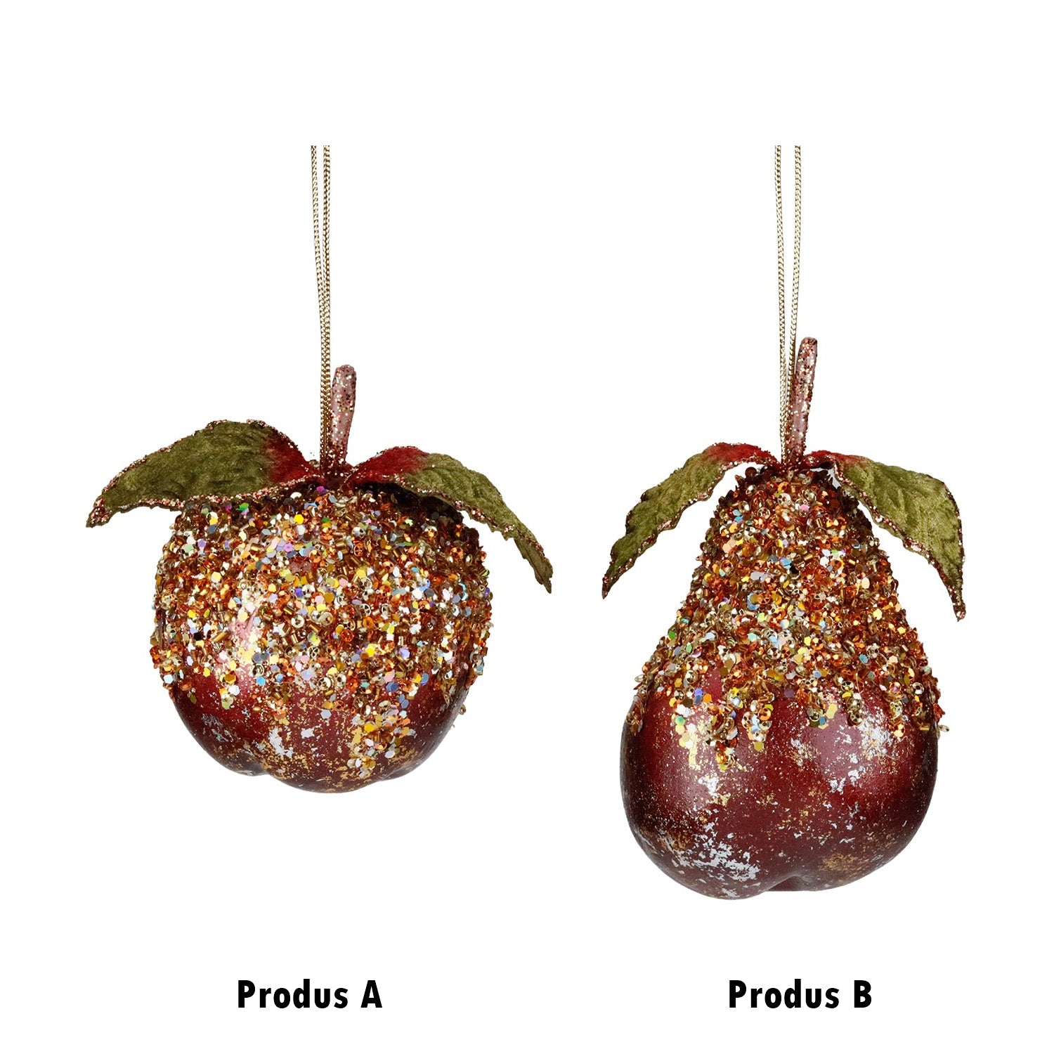 Ornament pentru brad, Mar/Para, burgundy, 14 cm - SIMONA'S CHRISTMAS