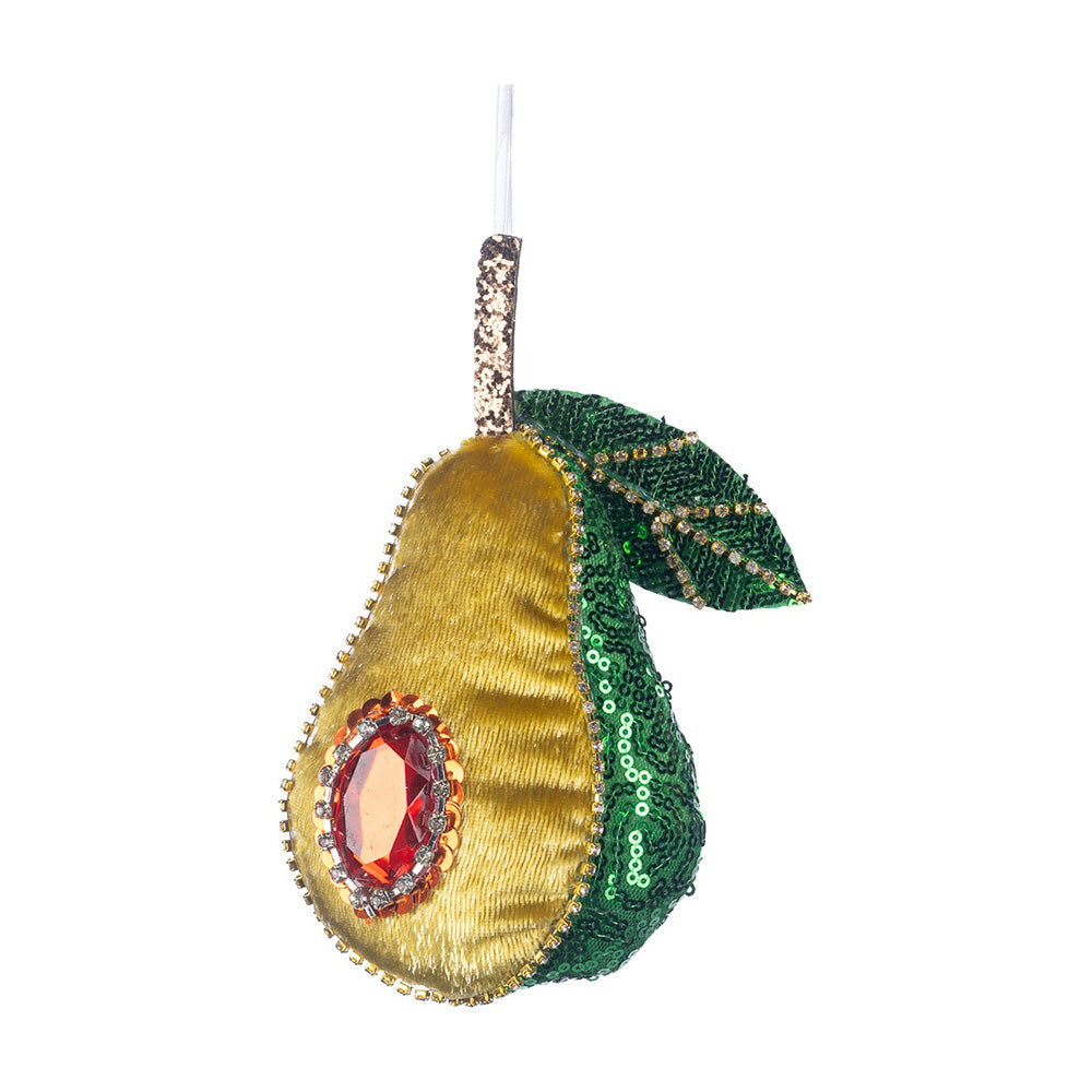 Ornament pentru brad, Mar/Para Jewel, rosu/galben, 10 cm - SIMONA'S CHRISTMAS