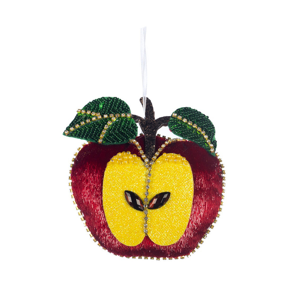 Ornament pentru brad, Mar/Para Jewel, rosu/galben, 10 cm - SIMONA'S CHRISTMAS