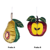 Ornament pentru brad, Mar/Para Jewel, rosu/galben, 10 cm - SIMONA'S CHRISTMAS