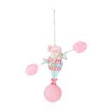 Ornament pentru brad, Mos Craciun Carnival, roz, 18 cm - SIMONA'S CHRISTMAS
