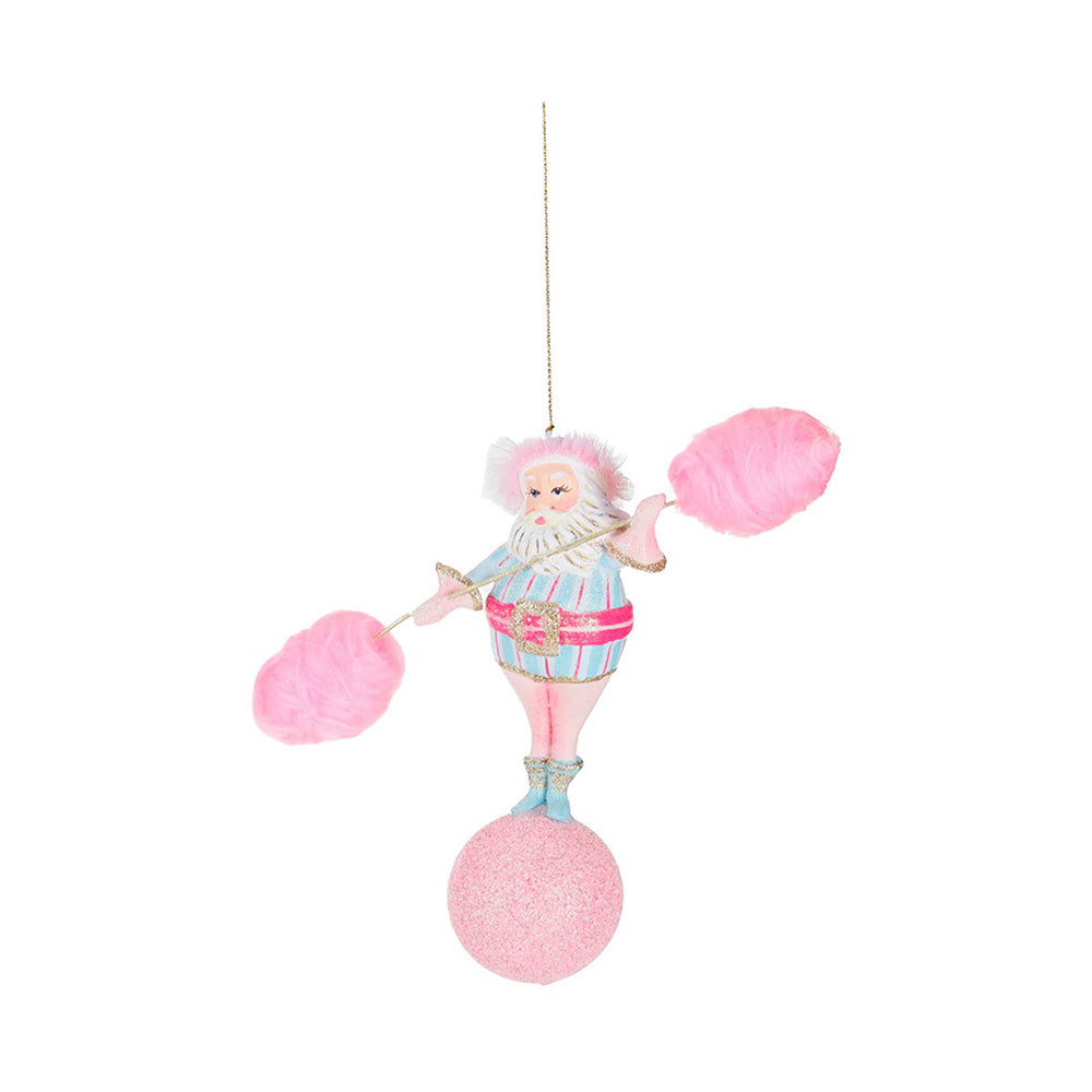 Ornament pentru brad, Mos Craciun Carnival, roz, 18 cm - SIMONA'S CHRISTMAS
