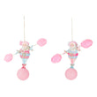 Ornament pentru brad, Mos Craciun Carnival, roz, 18 cm - SIMONA'S CHRISTMAS