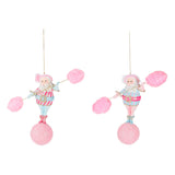 Ornament pentru brad, Mos Craciun Carnival, roz, 18 cm - SIMONA'S CHRISTMAS