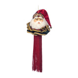 Ornament pentru brad, Mos Craciun Ciucure, rosu/verde, 17 cm - SIMONA'S CHRISTMAS