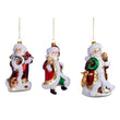 Ornament pentru brad, Mos Craciun cu animale, alb/rosu, 17 cm, SIMONA'S CHRISTMAS
