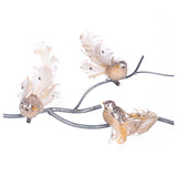 Ornament pentru brad, Pasare Plume, roz/crem, 11 cm - SIMONA'S CHRISTMAS