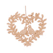 Ornament pentru brad, Pasari in inima, auriu, 11 cm - SIMONA'S CHRISTMAS