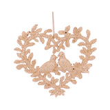 Ornament pentru brad, Pasari in inima, auriu, 11 cm - SIMONA'S CHRISTMAS