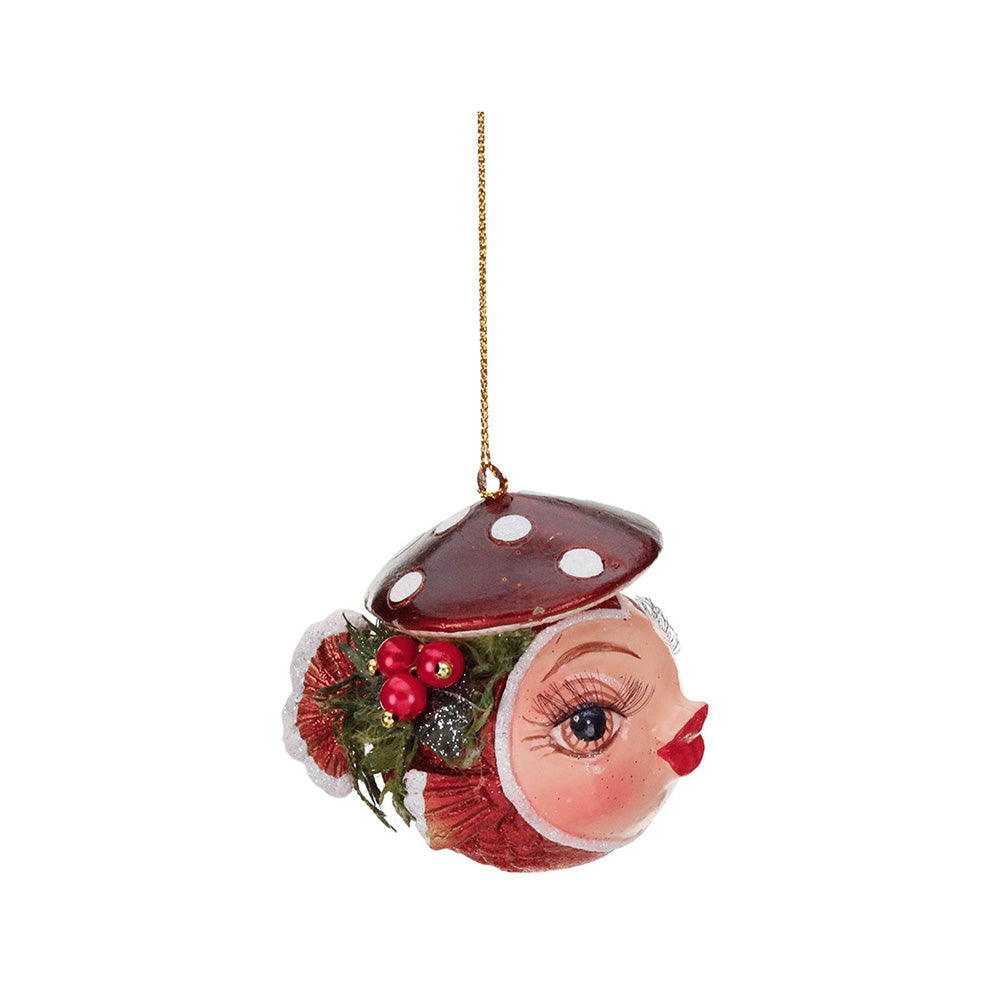 Ornament pentru brad, Peste Puffer, rosu, 7 cm - SIMONA'S CHRISTMAS