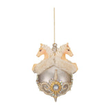 Ornament pentru brad, Royal Horse, auriu/crem, 14 cm - SIMONA'S CHRISTMAS