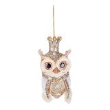 Ornament pentru brad, Royal Owl, auriu/crem, 9 cm - SIMONA'S CHRISTMAS