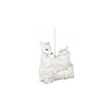 Ornament pentru brad, Ren/Bufnita/Veverita Fluffy, alb, 12 cm, SIMONA'S CHRISTMAS