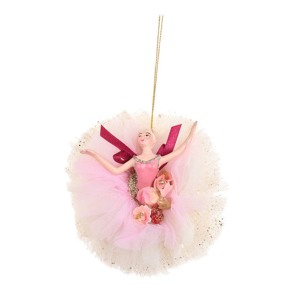 Ornament pentru brad, Royal Ballerina, roz/crem, 12 cm - SIMONA'S CHRISTMAS