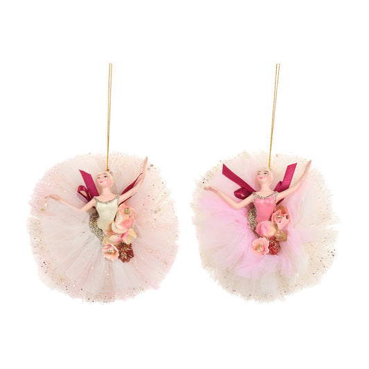 Ornament pentru brad, Royal Ballerina, roz/crem, 12 cm - SIMONA'S CHRISTMAS