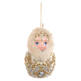 Ornament pentru brad, Royal Matryoshka, auriu/crem, 11 cm - SIMONA'S CHRISTMAS