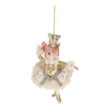 Ornament pentru brad, Royal Mouse, auriu/crem, 12 cm - SIMONA'S CHRISTMAS