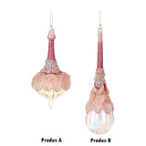 Ornament pentru brad, Royal Petals, roz, 24 cm - SIMONA'S CHRISTMAS