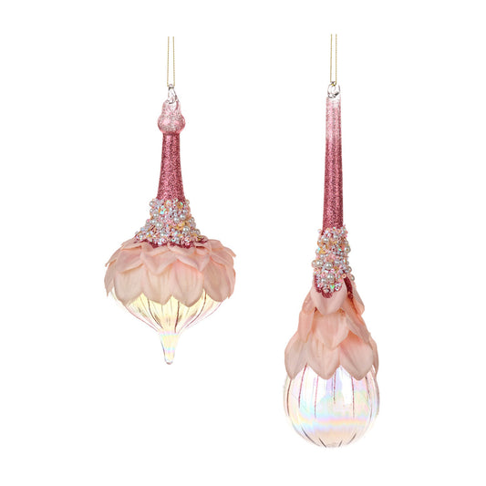 Ornament pentru brad, Royal Petals, roz, 24 cm - SIMONA'S CHRISTMAS