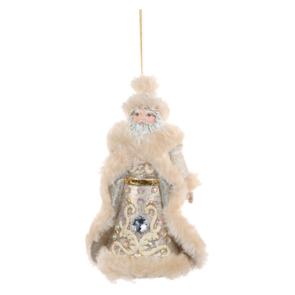 Ornament pentru brad, Royal Santa Claus, auriu/crem, 12 cm - SIMONA'S CHRISTMAS