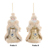 Ornament pentru brad, Royal Santa Claus, auriu/crem, 12 cm - SIMONA'S CHRISTMAS