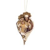 Ornament pentru brad, Sfanta Familie, auriu/crem, 13 cm - SIMONA'S CHRISTMAS