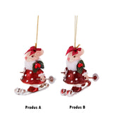 Ornament pentru brad, Soarece pe schiuri, rosu, 11 cm - SIMONA'S CHRISTMAS
