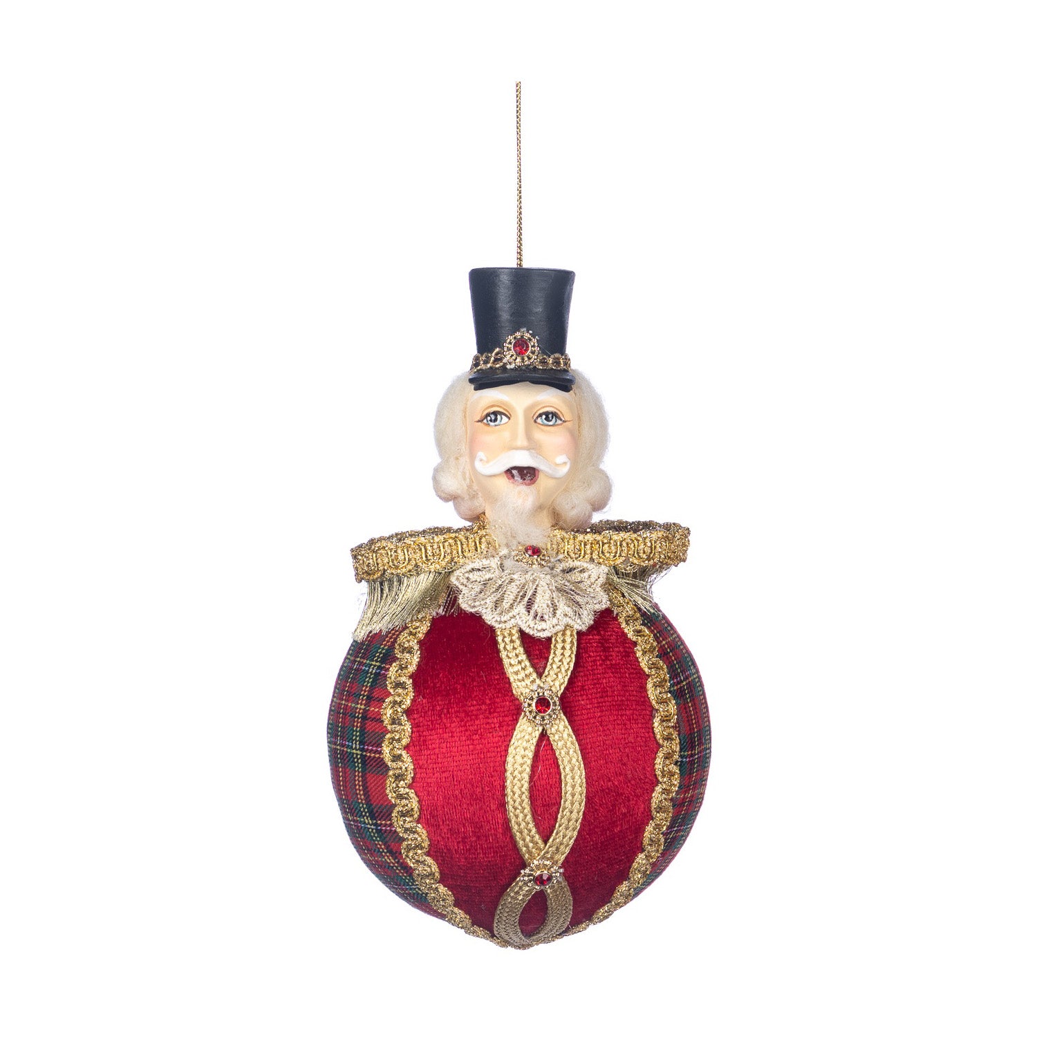 Ornament pentru brad, Spargator de Nuci Mason, rosu/galben, 17 cm - SIMONA'S CHRISTMAS