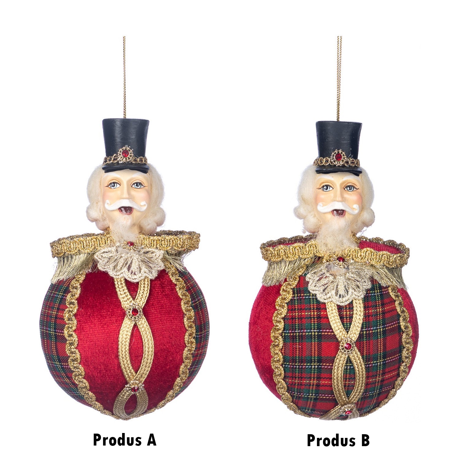 Ornament pentru brad, Spargator de Nuci Mason, rosu/galben, 17 cm - SIMONA'S CHRISTMAS