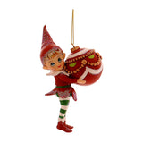 Ornament pentru brad, Spiridus Lachie, rosu/alb, 11 cm - SIMONA'S CHRISTMAS