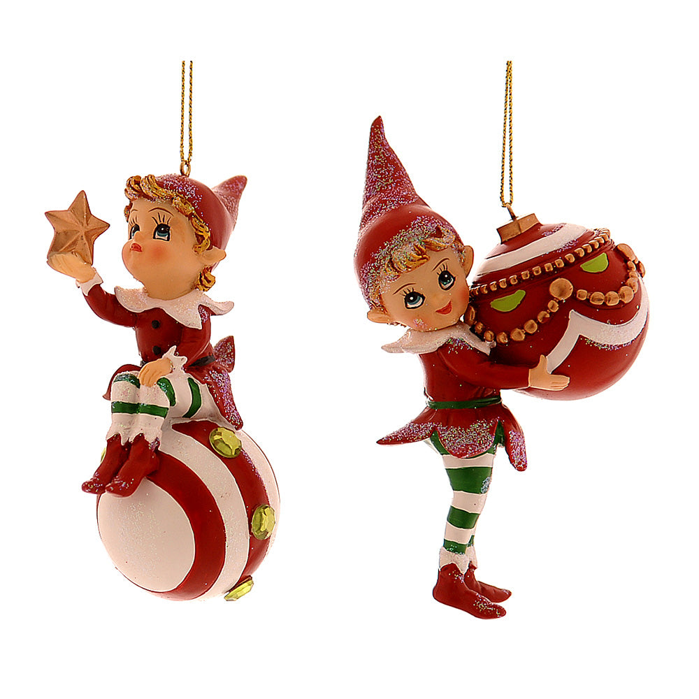 Ornament pentru brad, Spiridus Lachie, rosu/alb, 11 cm - SIMONA'S CHRISTMAS