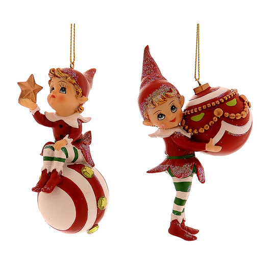 Ornament pentru brad, Spiridus Lachie, rosu/alb, 11 cm - SIMONA'S CHRISTMAS