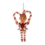 Ornament pentru brad, Spiridus Lauchlan, rosu/alb, 11 cm - SIMONA'S CHRISTMAS