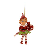 Ornament pentru brad, Spiridus Lauchlan, rosu/alb, 11 cm - SIMONA'S CHRISTMAS