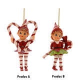 Ornament pentru brad, Spiridus Lauchlan, rosu/alb, 11 cm - SIMONA'S CHRISTMAS