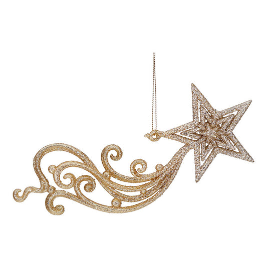 Ornament pentru brad, Stea Cazatoare, auriu, 20 cm - SIMONA'S CHRISTMAS