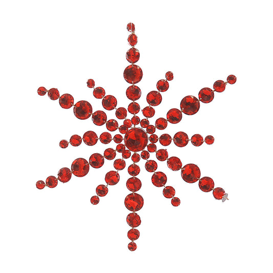 Ornament pentru brad, Stea Jewels, rosu, 27 cm - SIMONA'S CHRISTMAS