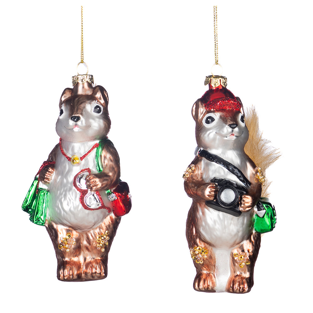 Ornament pentru brad, Veverita Molly/Rocky, maro, 14 cm - SIMONA'S CHRISTMAS