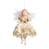 Ornament pentru brad, Zana Dara, crem/auriu, 18 cm - SIMONA'S CHRISTMAS
