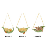 Ornament rata/pui/iepure dormind pe frunza, 12 cm - SIMONA'S COLLECTION