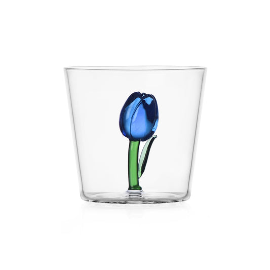 Pahar pentru apa, 8 cm, Blue Tulip, Botanica by Alessandra Baldereschi - ICHENDORF