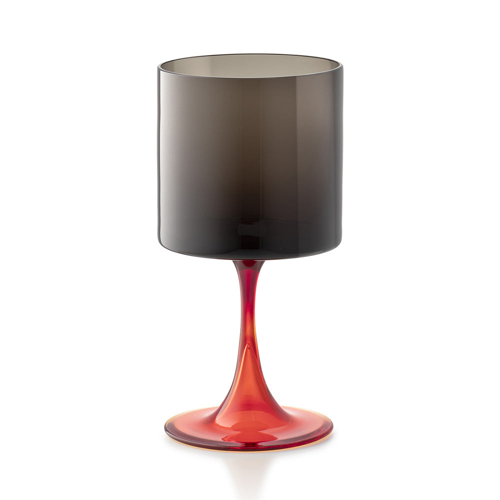 Set 6 pahare pentru vin, gri/rosu, Salicornia - SALVIATI