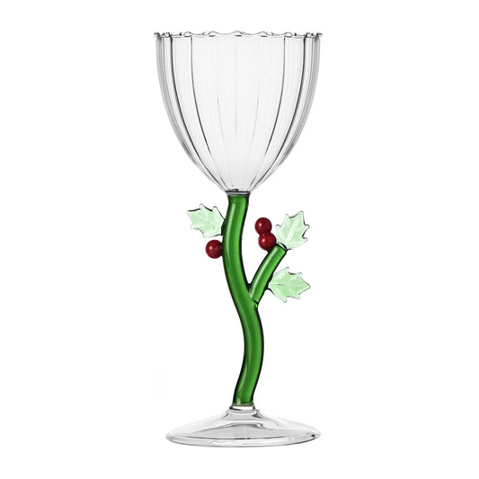 Pahar pentru vin Holly, Botanica Christmas by Alessandra Baldereschi - ICHENDORF