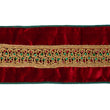 Panglica decorativa Jewel, auriu/rosu, 10 cm x 4.5 m, SIMONA'S CHRISTMAS